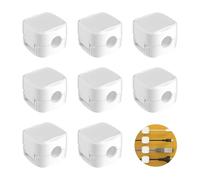 8 Pezzi Clip per Cavi Set, Magnetic Organized Cable per la Scrivania Dell'ufficio, Organizzatore di Cavi per Cavi Di Ricarica, Cavi Degli Auricolari, Cavi Della Spina (Bianco)