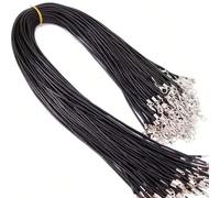 8 pezzi Collane da donna in corda cerata con chiusura a moschettone, flessibili e durevoli, stile versatile 50 cm,60cm,55cm,45 cmPoliammide