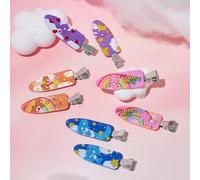 8 pezzi/confezione, fermagli per capelli senza pieghe con motivi a cartone animato, questi fermagli per capelli non lasciano segni, adatti per uso quotidiano, lavaggio del viso, trucco e abbinamento p