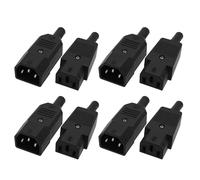 8 Pezzi Connettori Alimentazione IEC 320 C14 Maschio a C13 Femmina, Connettore IEC Ricablabile C13, AC 250V, Connettore di alimentazione C13, Adatti per Alimentatori, Elettrodomestici, DIY, Saldabili