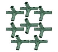 8 pezzi connettori per tubi serra 19 mm resistente plastica verde per orticoltura struttura costruzione stabile in caso di tempesta per tubi in PVC e tubi metallici (4#)
