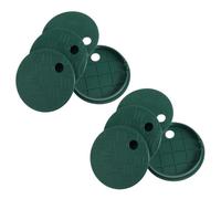 8 Pezzi Coperchio Rotondo per Valvola Irrigazione 6 Pollici Verde | Composito Plastico, Accesso Rapido e Protezione Tutto L'anno, per Box Interrati in Aree Verdi