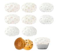 8 Pezzi Copertura Per Ciotola Lievitazione, Copertura Per Impasto, Coperchi Per Alimenti Riutilizzabili, Elastici, Cuffie Per Lievitazione Pane, Protezione Alimenti (28cm)