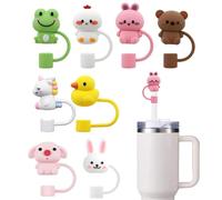 8 Pezzi Coperture per Cannuccia per Stanley Cup, 10mm Riutilizzabili Tappi per Cannuccia in Silicone, Punte per Cannuccia Antipolvere Prova Perdite, Adorabile Accessori per Stanley Cup 2.0 30oz 40oz