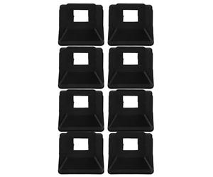 8 Pezzi Copri Piede per Palo Ringhiera in Plastica PVC Nero | Montaggio Rapido, Uso Versatile, per Pali Metallici e Recinzioni, Scala e Decking, Adatto a Privati e Imprese