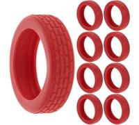 8 Pezzi Copri Ruota Valigia in Silicone Rosso, Protezione Ruote | Silicone Rosso, Protezione Urti e Scorrimento Silenzioso, per Viaggi e Marciapiedi Pavimentati