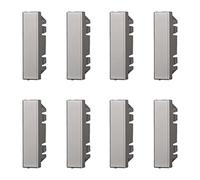 8 Pezzi Copriforo Mezzo Modulo Compatibile Con Bticino Axolute, Copritasto Falso Polo Da 1/2 Posto (Grigio)