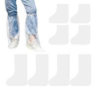 8 pezzi Copriscarpe, usa e getta, impermeabile, Copriscarpe usa e getta in plastica trasparente antiscivolo per le giornate di pioggia, 4 lunghi e 4 corti