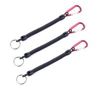 8 pezzi cordini da pesca 22 cm cavo a spirale retrattile con moschettone TPU corda in barca di ritenzione strumenti attrezzatura Per Attrezzi