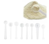 8 Pezzi Cucchiai Dosatori Trasparente in Plastica,Misurino Grammi, Cucchiaio Dosatore 1g,2g,3g,5g,10g, Grammi Misurino Misuratore di Proteine del Caffè in Polvere, per Misure Sperimentali in Cucina