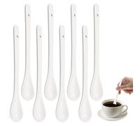 8 Pezzi Cucchiai in Porcellana con Manico Lungo, 16.5 X 2.5cm Cucchiaini da Caffè in Ceramica Bianca, Cucchiaino per Uova in Porcellana, per Marmellata, Miele, Zuppa, Yogurt, Cena Nuziale, Decorazione