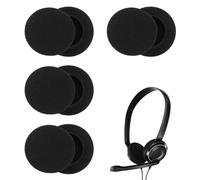 8 Pezzi Cuscinetti di Ricambio Compatibili con Cuffie Sennheiser, Cuscinetti per Cuffie in Schiuma Traspirante Ø 50 mm Compatibili con Serie PC e Altri Modelli