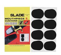 8 pezzi Cuscinetti per Bocchino, 0,8 mm / 0,3 mm / 0,5 mm in Gomma per Sassofono Sax Clarinetto Bocchino Patch Cuscinetti (nero) (0,5 mm / 0,02 pollici)