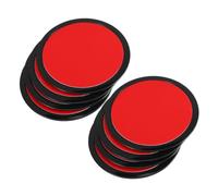 8 Pezzi Cuscinetto Adesivo Rotondo da 8cm in PC Rosso di Posizionamento | Compatibilità, Adesione Rinforzata, Resistenza al Calore, Supporto per Fissaggio su Cruscotto