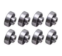 8 Pezzi Cuscinetto per Ruota da Skateboard 608 2rs in Acciaio Nero