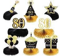 8 pezzi, Decorazione per il 50° compleanno, decorazione a nido d'ape per tavolo da pranzo per signore e signori, decorazione per il 60° compleanno, decorazione per tavolo del 70° compleanno, decorazio