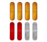 8 pezzi di accessori riflettenti per camion, accessori per moto, riflettori per rimorchi, riflettori posteriori per moto, perfetti per vari modelli di auto (Giallo, Rosso, Bianco)