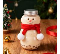 8 pezzi di bottiglie di Natale con pupazzo di neve, contenitori per caramelle,