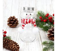 8 pezzi di bottiglie di Natale con pupazzo di neve, contenitori per caramelle,