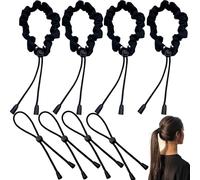 8 pezzi di capelli elastici regolabili in raso, polsini a sbuffo, elastici per capelli regolabili, fascia per capelli in raso, fascia per capelli per Locs, regolabile, per donne e ragazze, stile afro