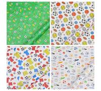 8 Pezzi Di Carta Da Regalo Con Elementi Calcistici, Carta Da Regalo Per Graffiti Dei Cartoni Animati, Carta Da Regalo Creativa Per Il Calcio, Materiali Per Confezioni Regalo Fai Da Te