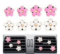 8 Pezzi di Clip di Profumo a Forma di Fiore, Clip per Deodorante per Auto, Clip per Presa d'Aria Decorazione per Auto, Diffusore Profumo Auto,Fiore di Margherita per Presa d'Aria Decorazione