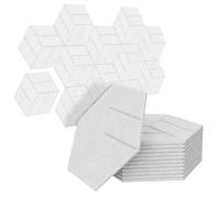 8 pezzi di design esagonale sfondo decorazioni pannelli acustici in feltro autoadesivi adesivi murali solidi for assorbire il rumore a prova per Ufficio,Casa,Foto(Brown)