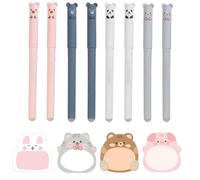 8 Pezzi Di Elementi Animali Penna E 4 Pezzi Di Note Sugli Animali Appiccicosi, Cartoni Animati Carini, Forniture Per Studenti, Forniture Per La Scrittura.