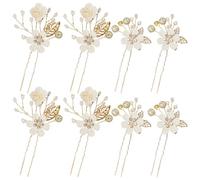 8 Pezzi Di Forcine Di Fiori, Accessori Per Capelli Elei, Accessori Per Capelli Creativi, Accessori Per Capelli Semplici E Versatili, Decorazioni Per Acconciature, Accessori Per Capelli Da Sposa.