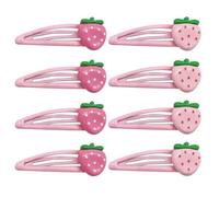 8 Pezzi Di Forcine Di Fragole, Forcine Di Frutta Creativa, Forcine Di Colpi Divertenti, Accessori Per Capelli Rosa, Fornelli Graziosi Non Slittanti, Clip Per Decorazioni In Stile Per Capelli.