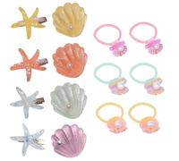 8 Pezzi Di Forcine E Anelli Per Capelli Da 6 Pezzi, Accessori Per Capelli A Tema Marino, Forcine Dolci Carine, Accessori Per Capelli Per Ragazze, Accessori Per Abbigliamento.