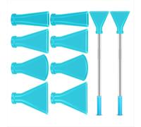 8 pezzi di forniture per vernice acrilica, set di ugelli per soffiaggio in acciaio inossidabile, strumenti per arte fluida, per Bloom Blue