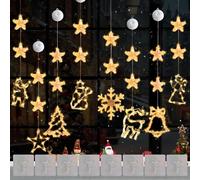 8 pezzi di illuminazione natalizia per finestre interne, decorazione natalizia a LED per finestre, luci natalizie per finestre, decorazione per finestre di Natale illuminata, illuminazione natalizia