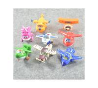 8 pezzi di mini aerei Super Wings giocattoli action figure
