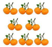 8 pezzi di mini frutti arancioni artificiali per esposizione decorativa in cucina, sala da pranzo o ambienti di festa, mandarini finti per migliorare la vista