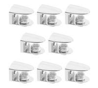 8 pezzi di morsetti in vetro for mensole in, staffe for scaffali, armadietti espositori, chiodi for librerie, armadi, dispensa Per Fissaggio