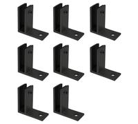 8 Pezzi di Morsetti per Vetro Resistenti, Morsetti per Pali di Recinzione per Piscina in Acciaio Inossidabile 304 per Gradini, Balconi, Scale, Ponti, Scale per Patio,Nero,F clamp