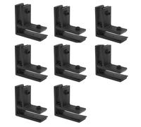 8 Pezzi di Morsetti per Vetro Resistenti, Morsetti per Pali di Recinzione per Piscina in Acciaio Inossidabile 304 per Gradini, Balconi, Scale, Ponti, Scale per Patio,Nero,90 Degree