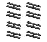 8 Pezzi di Morsetti per Vetro Resistenti, Morsetti per Pali di Recinzione per Piscina in Acciaio Inossidabile 304 per Gradini, Balconi, Scale, Ponti, Scale per Patio,Nero,180 Degree