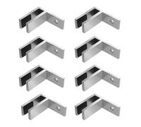 8 Pezzi di Morsetti per Vetro Resistenti, Morsetti per Pali di Recinzione per Piscina in Acciaio Inossidabile 304 per Gradini, Balconi, Scale, Ponti, Scale per Patio,Argento,F clamp