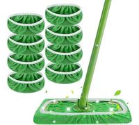 8 pezzi di panni in microfibra per Swiffer Sweeper, panni lavapavimenti riutilizzabili, verde, pulizia a umido e a secco, 25,4 x 11,5 cm
