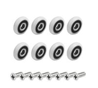 8 pezzi di rulli for porta doccia, ruote, pulegge, parti di ricambio, 19/23/25 mm, cuscinetti for porte da bagno(25mm)