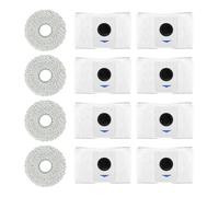 8 pezzi di sacchetto for la polvere for aspirapolvere e 4 pezzi di panno for pulire compatibile for Deebot T20 Omni/X1 Omni Aspirapolvere Accessori di ricambio (Color : 4pcs)