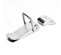 8 pezzi di scatole for ferramenta con chiusura a molla, a levetta, in acciaio dolce for porta scorrevole, finestra semplice Per Cassetto(Silver 1)