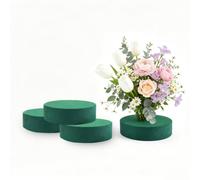 8 pezzi di schiuma per fiori rotondi, dimensioni 20 x 4 cm, schiuma a incastro, in schiuma verde, composizione floreale preferita per matrimoni, famiglia, compleanni, feste, giardino, decorazioni