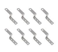 8 pezzi di staffe per barricate per porte, altezza 25 mm, staffe resistenti a forma di Z, supporto per barra a caduta aperta in metallo, rinforzo di sicurezza per porte, blocco per porte, supporto per