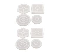8 pezzi di stampi in silicone per sottobicchieri, set di stampi per la colata di sottobicchieri in resina epossidica, stampi riutilizzabili fai-da-te per tappetini da tazza con