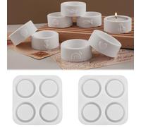 8 pezzi di stampi per candele cilindrici in silicone WISIRENT, stampi per candele in silicone per versare, stampo in silicone per aromaterapia, stampo in silicone per candelieri, set di stampi in
