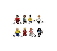 8 pezzi di statuette di stelle del calcio Messi Beckham Ronaldo, minifigure di giocattoli da assemblare