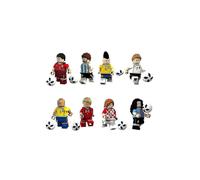 8 pezzi di statuette di stelle del calcio Messi Beckham Ronaldo minifigure giocattolo da assemblare